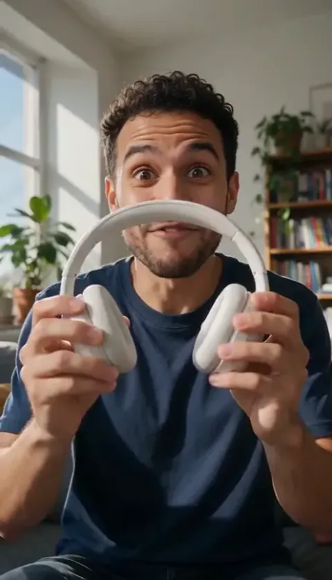 Unboxing-Clip mit Hintergrundmusik