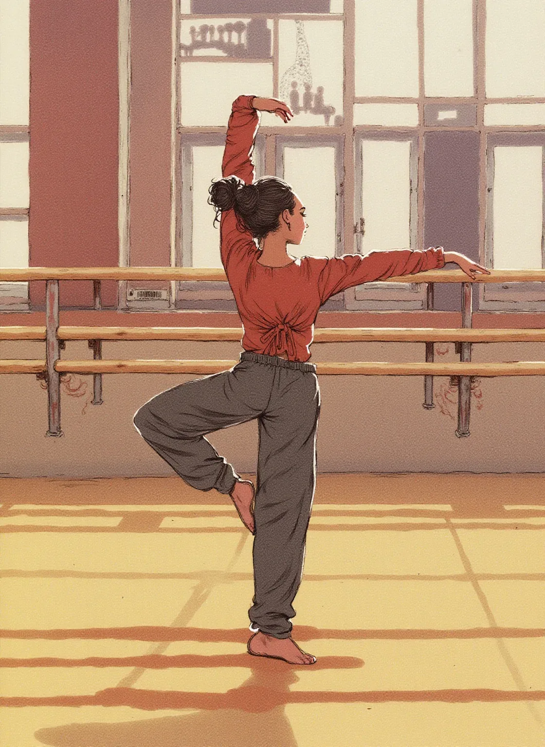 Barre balance pose