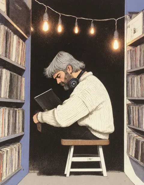 Ladder between shelves