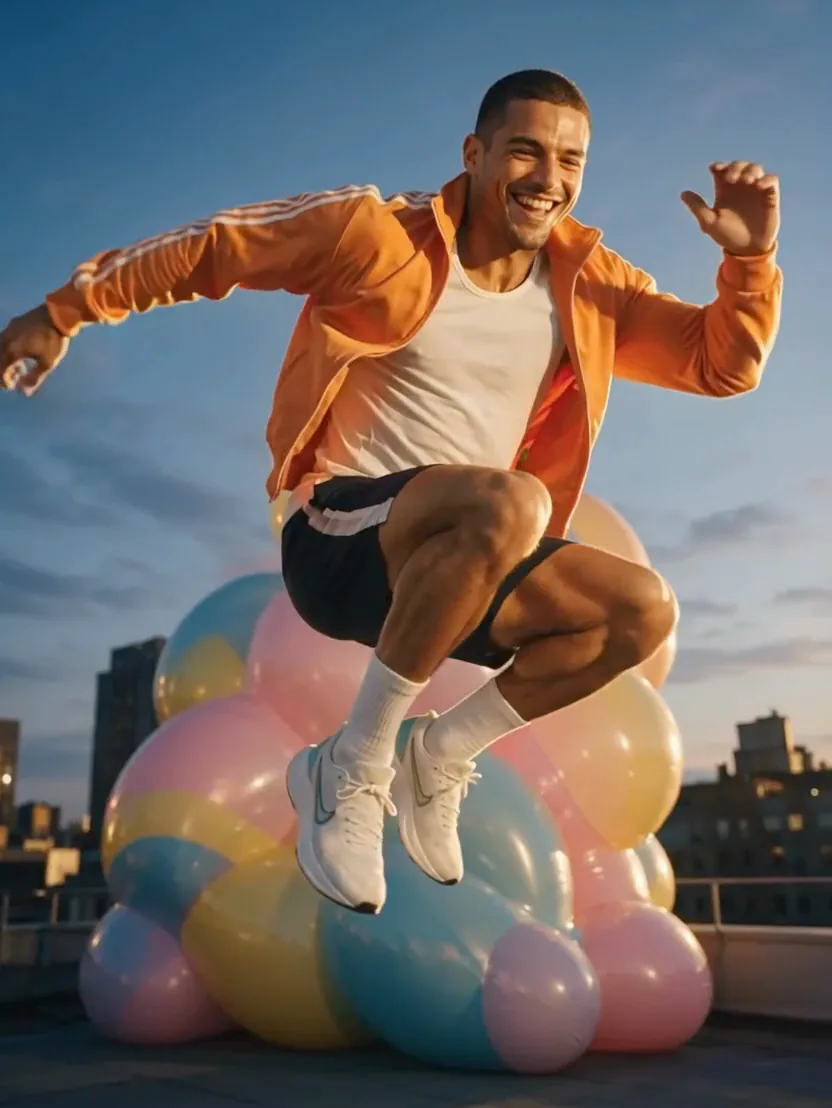 Rooftop balloon jump
