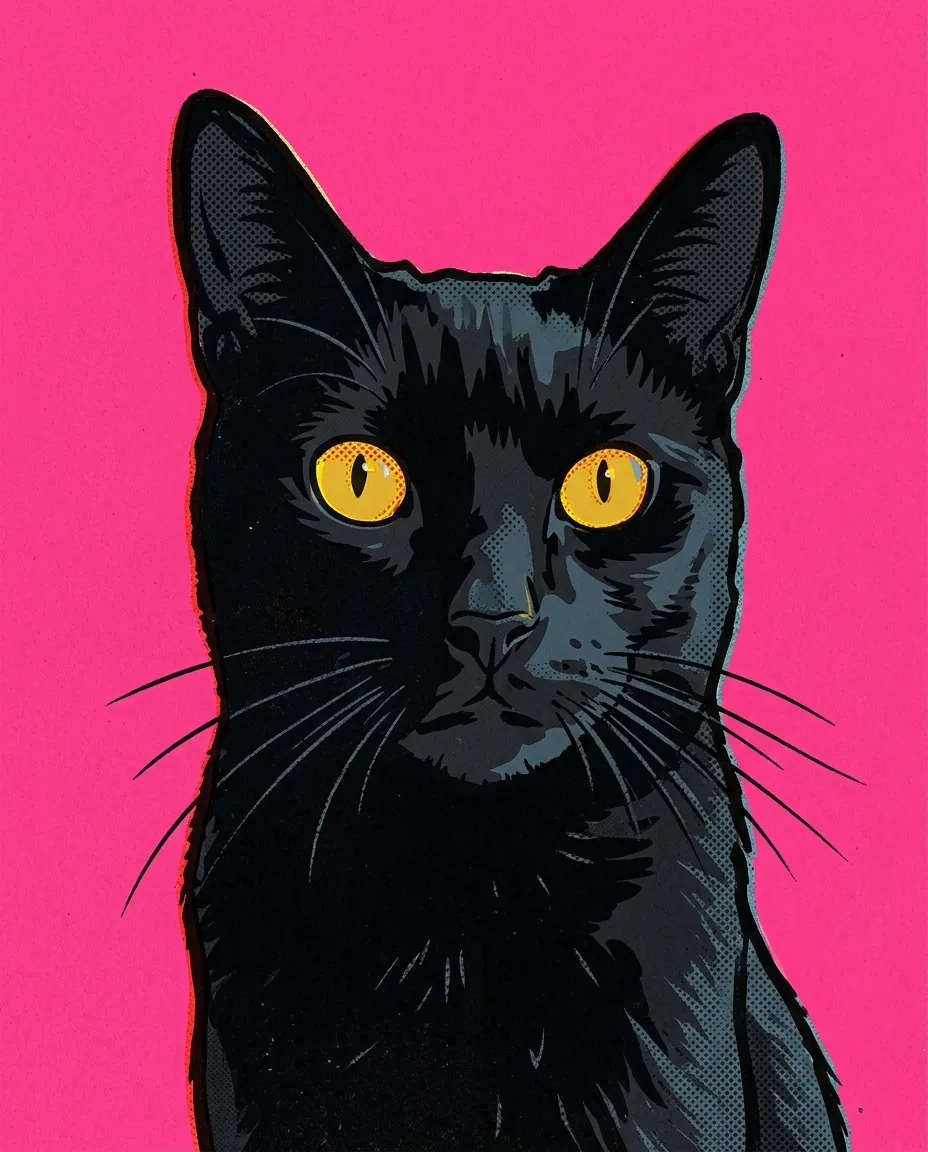 Gatto nero, pop art