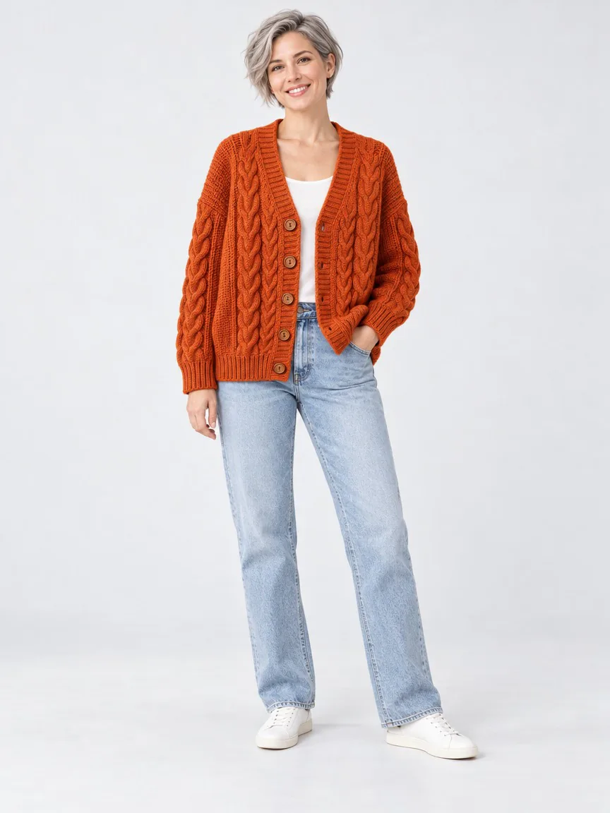 Cardigan Model · Made with GPT Image 2.5 Sunburst