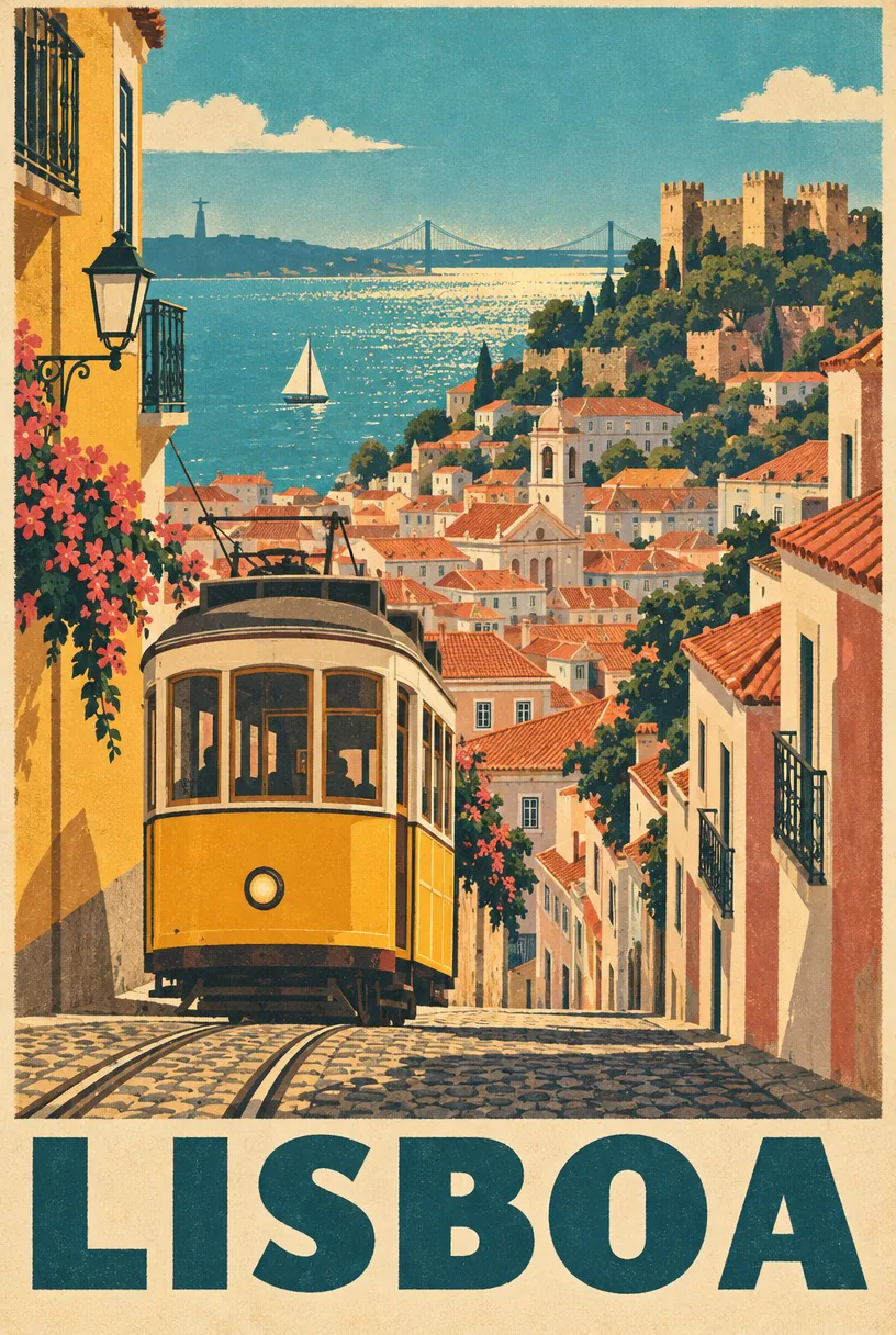 Lisboa Poster · Made with GPT Image 2.5 Sunburst