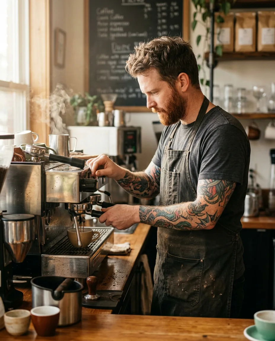 Morning Barista, made with Nano Banana 2.1