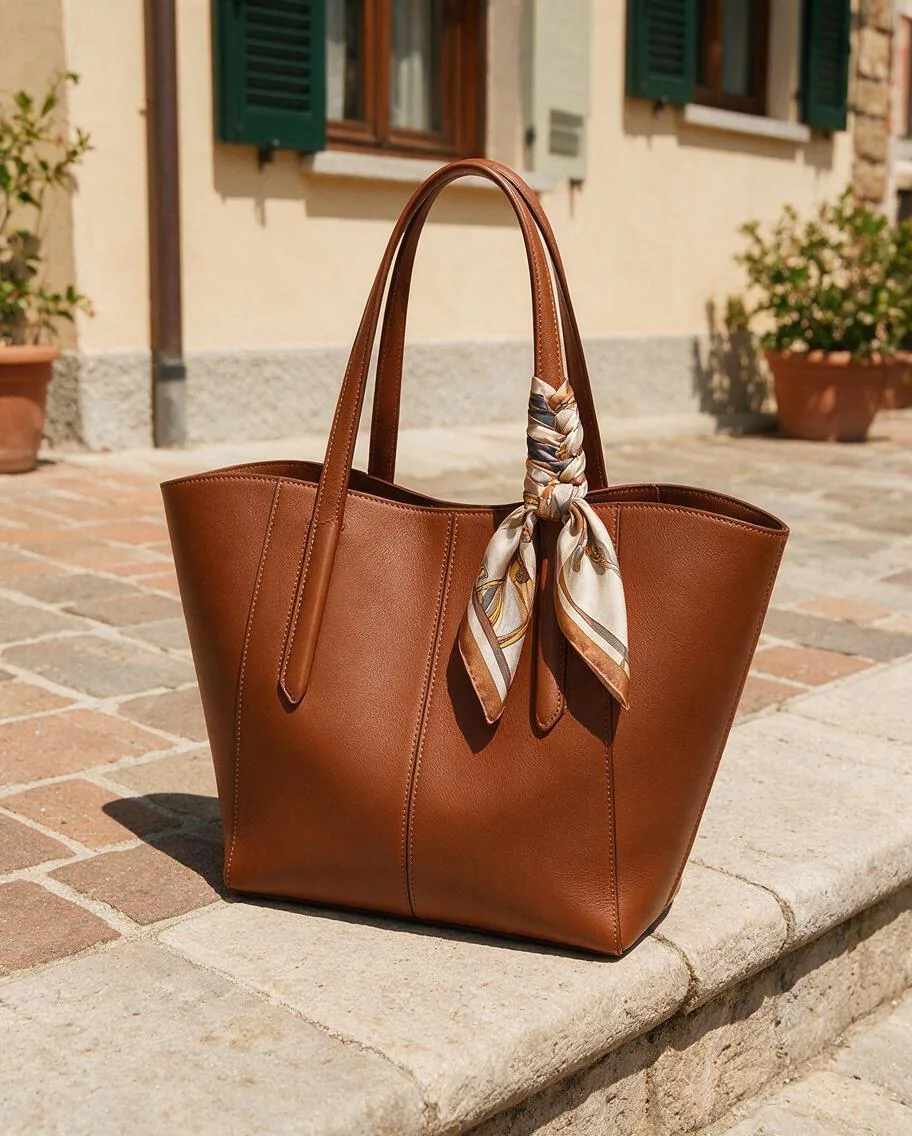 Leather Tote · Creato con Seedream 5.0 Pro