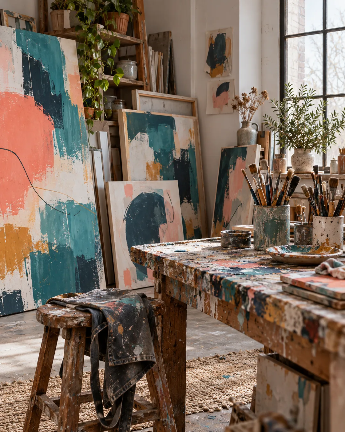 Painter's Studio, made with GPT Image 2.5 Sunburst