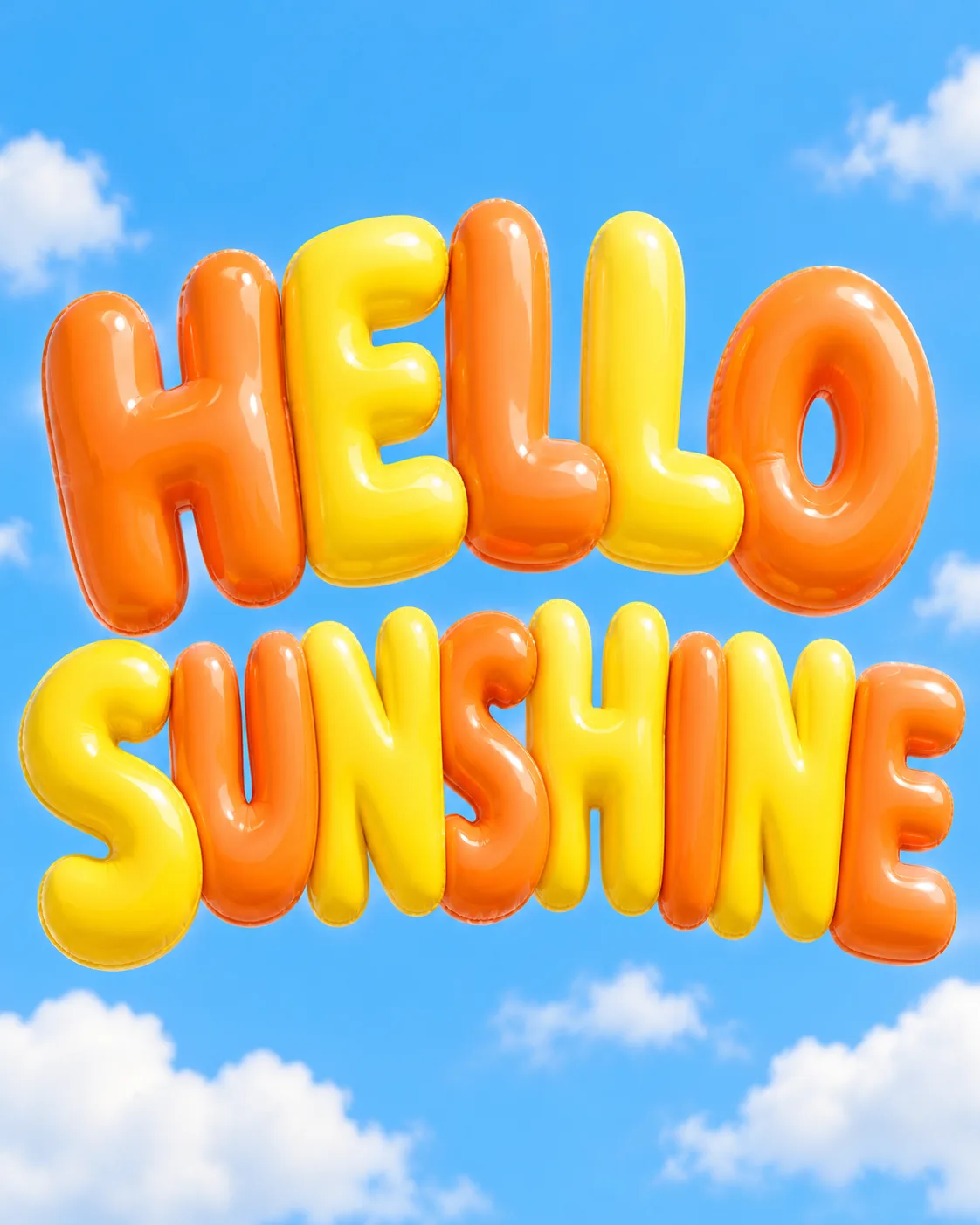 Hello Sunshine Type, made with GPT Image 2.5 Sunburst
