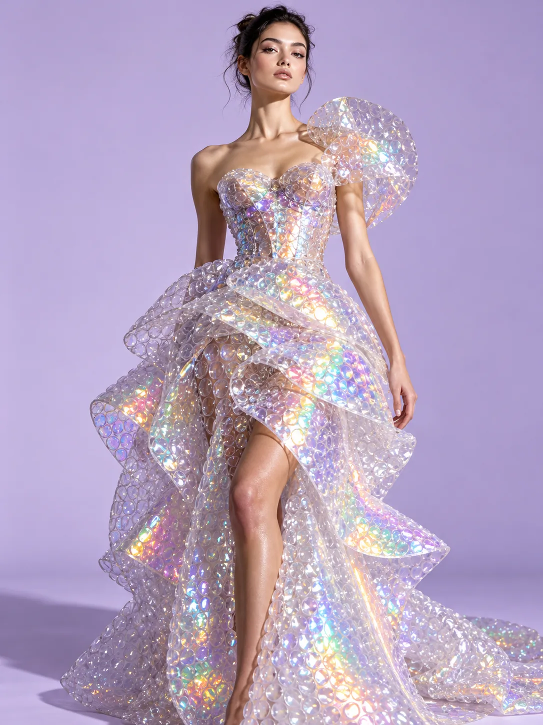 Bubble Wrap Couture, made with GPT Image 2.5 Sunburst