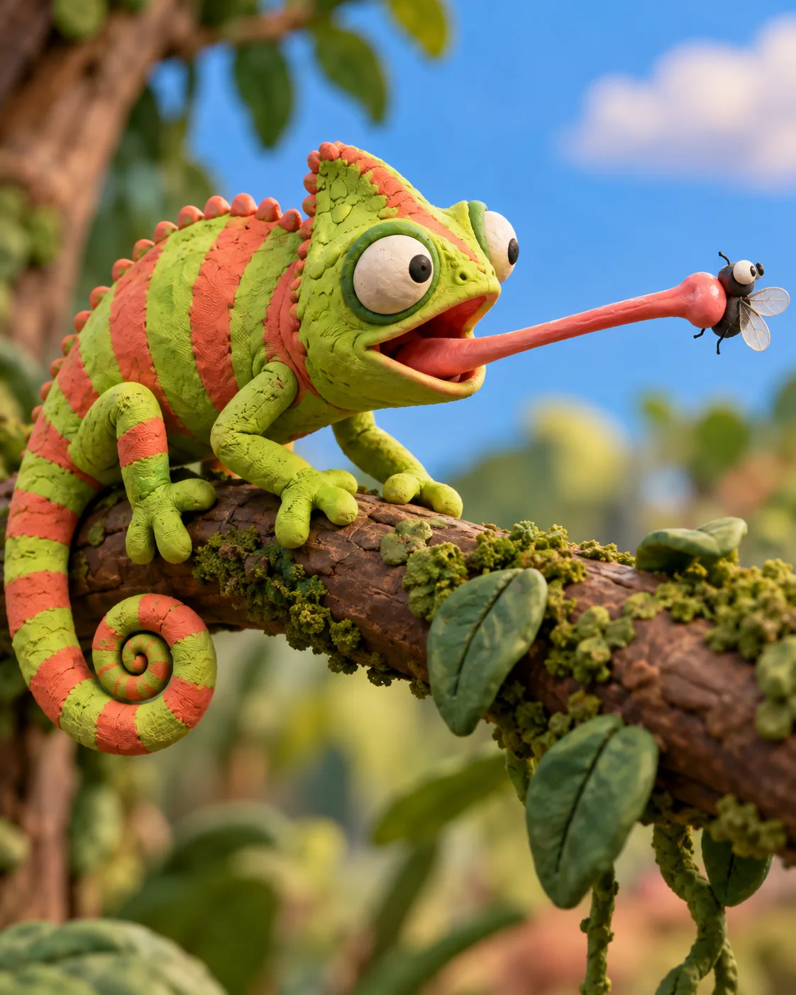 Clay Chameleon, made with GPT Image 2.5 Sunburst