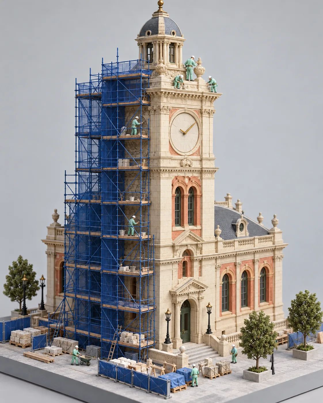 Clocktower Restoration Model, made with GPT Image 2.5 Sunburst