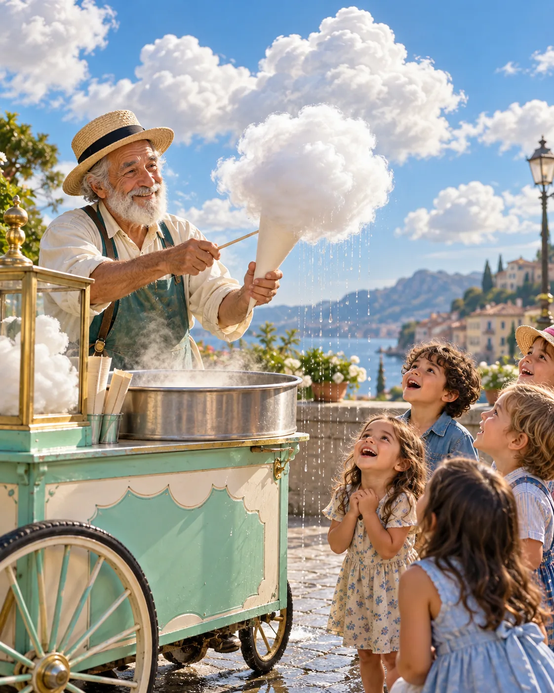 Cloud Candy Vendor, made with GPT Image 2.5 Sunburst
