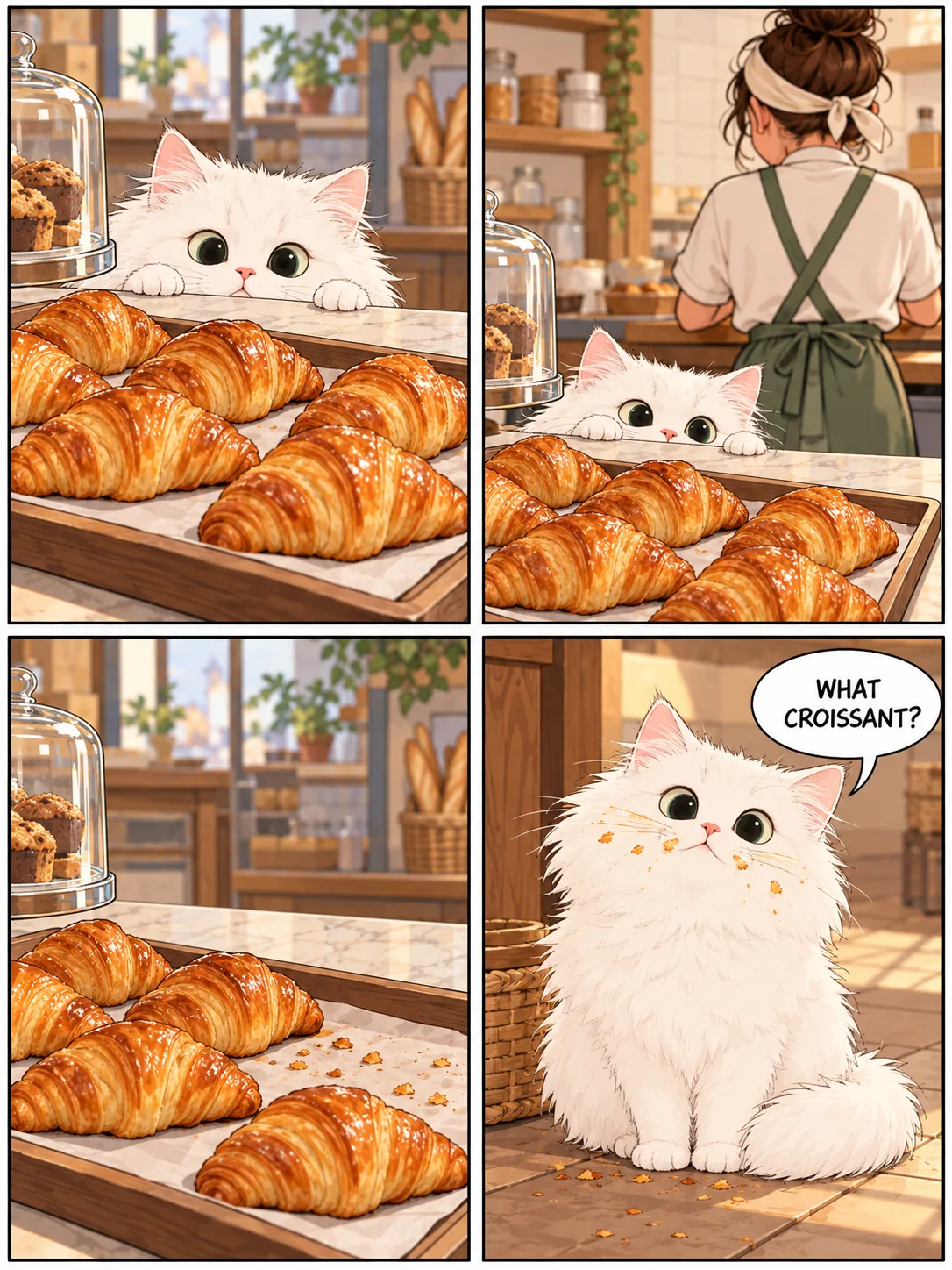Bakery Cat Comic, made with GPT Image 2.5 Sunburst