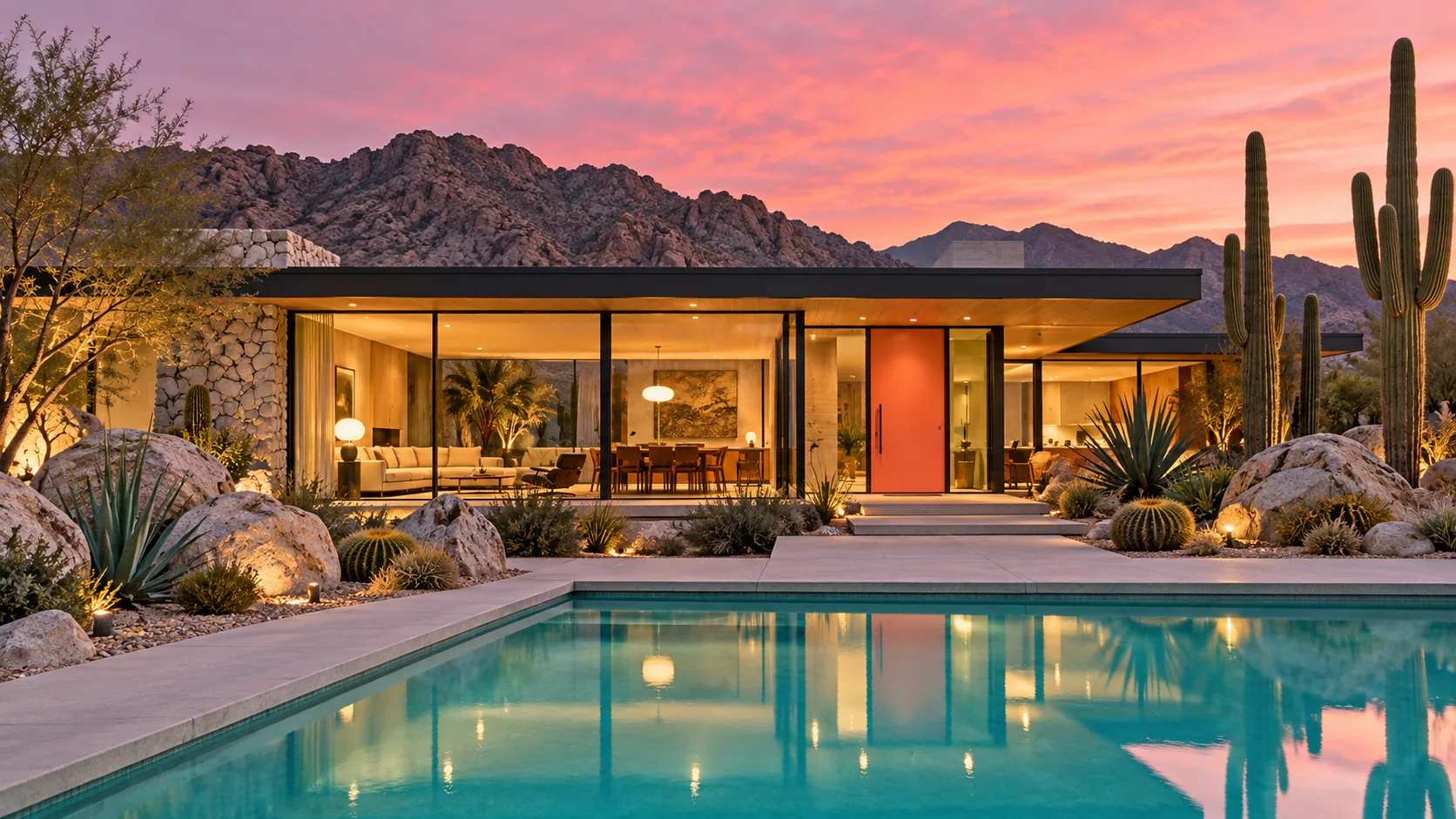 Desert Modernist House, made with GPT Image 2.5 Sunburst