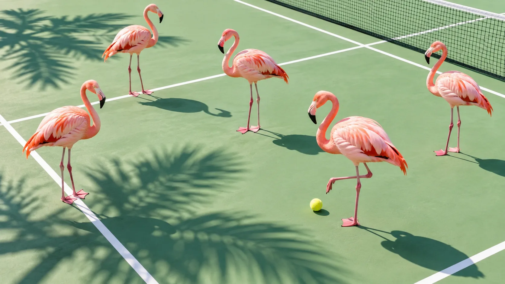Flamingo Tennis Court, made with GPT Image 2.5 Sunburst