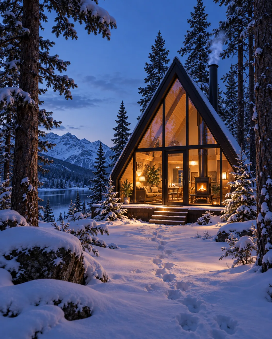 Glass Cabin in the Forest, made with GPT Image 2.5 Sunburst