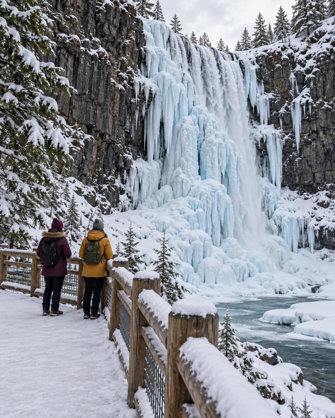 Frozen Falls Walk, made with GPT Image 2.5 Sunburst