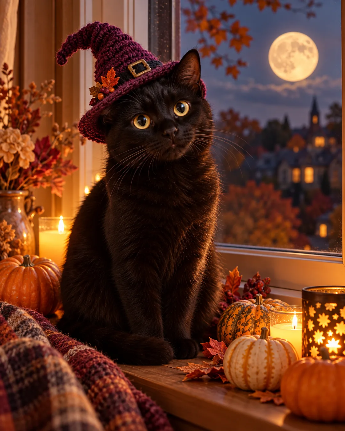 Little Witch Cat, made with GPT Image 2.5 Sunburst