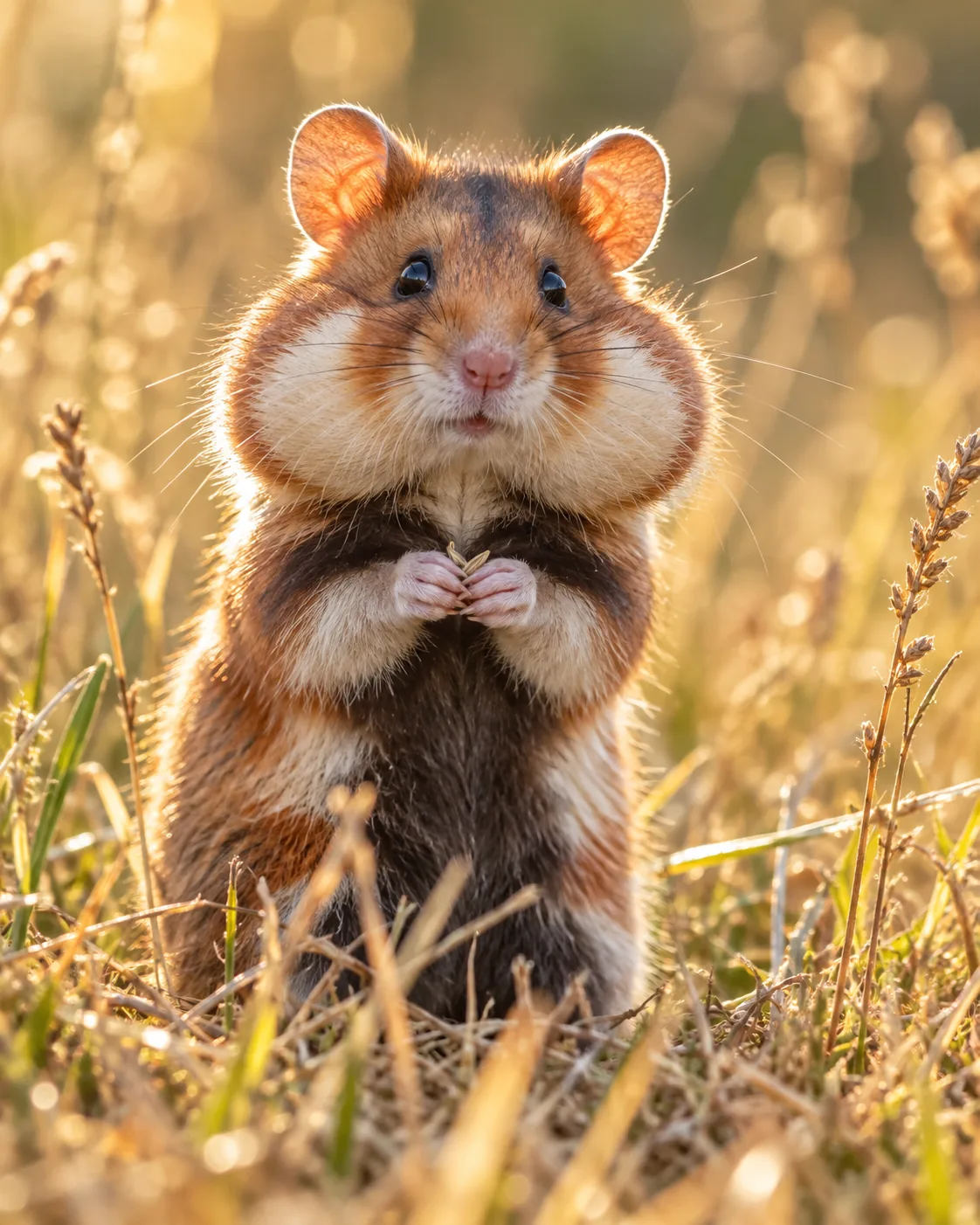 Hamster in the Grass, made with GPT Image 2.5 Sunburst