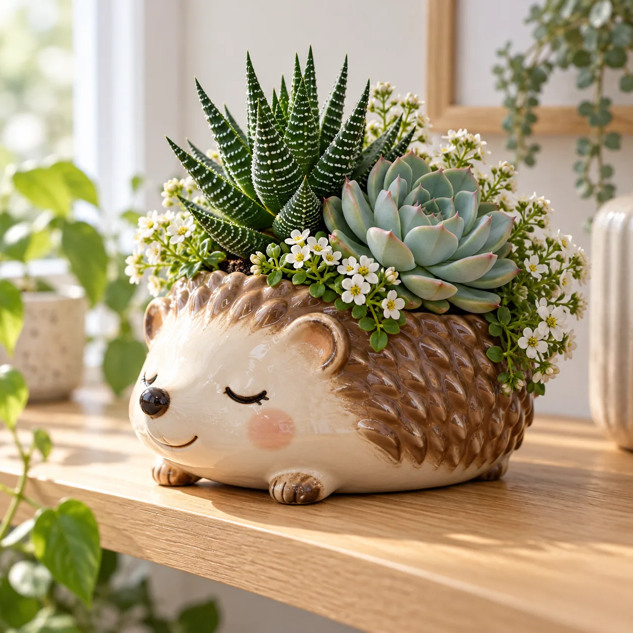 Hedgehog Planter, made with GPT Image 2.5 Sunburst