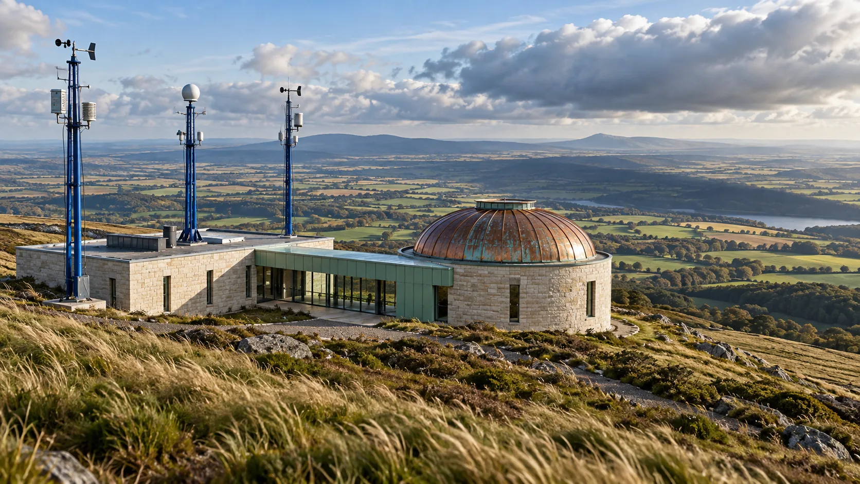 Hilltop Weather Observatory, made with GPT Image 2.5 Sunburst