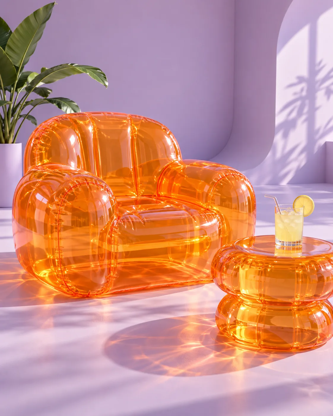 Inflatable Lounge, made with GPT Image 2.5 Sunburst