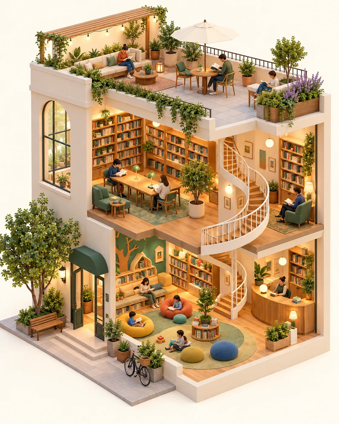 Library Cutaway, made with GPT Image 2.5 Sunburst
