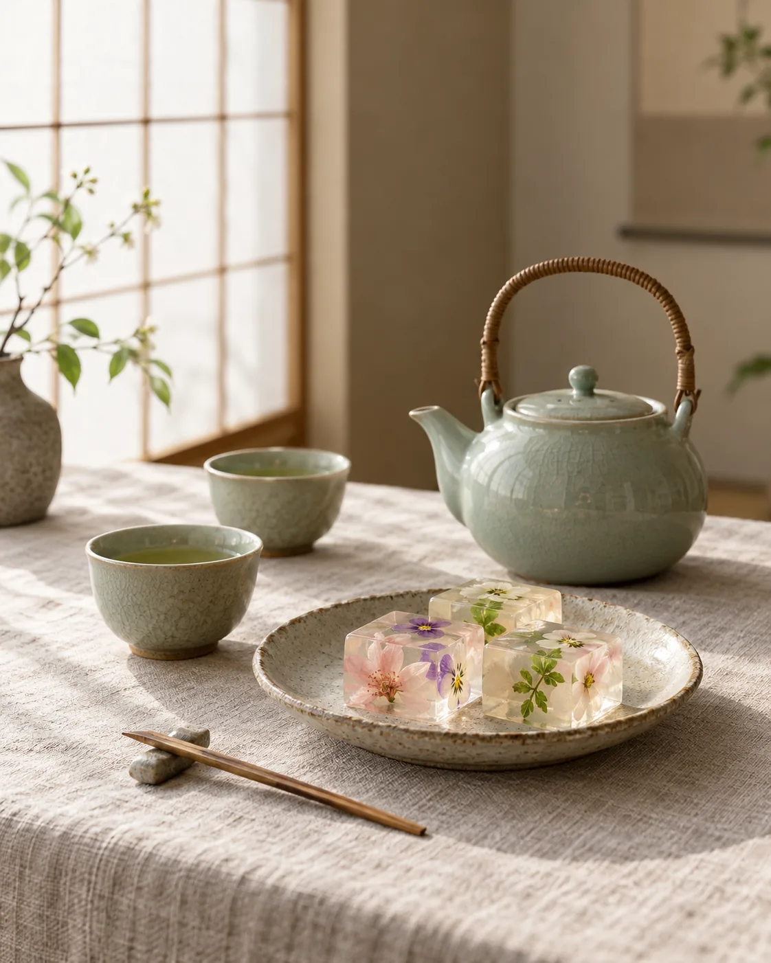 Jelly Tea Ceremony, made with GPT Image 2.5 Sunburst