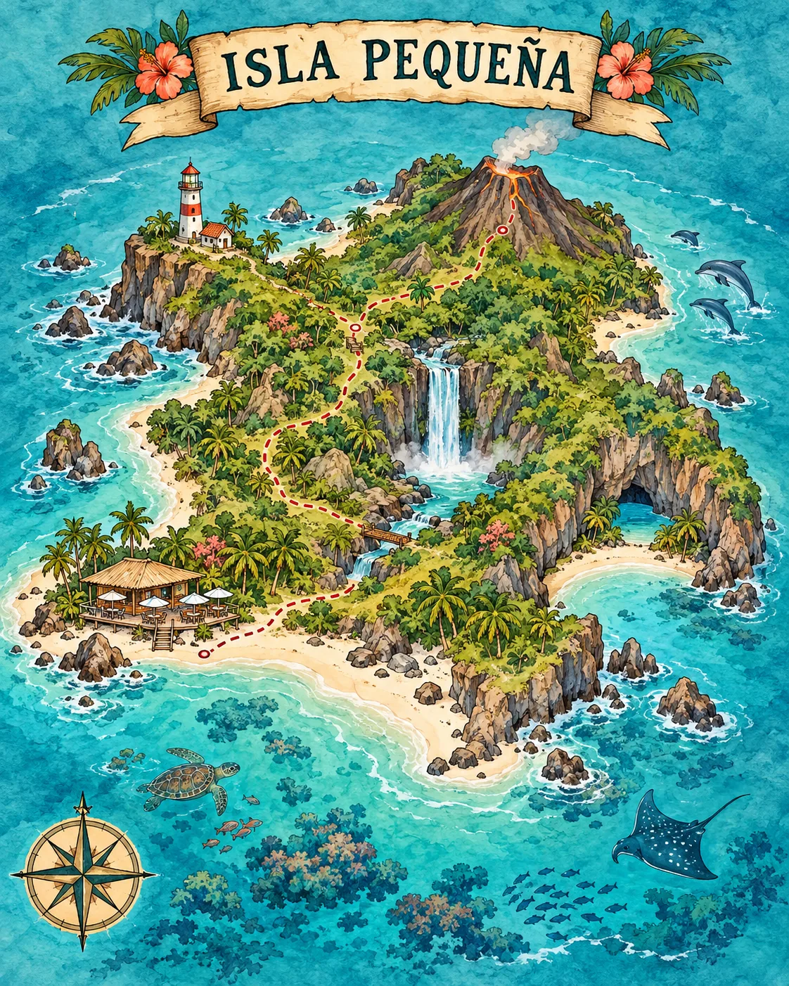 Island Adventure Map, made with GPT Image 2.5 Sunburst