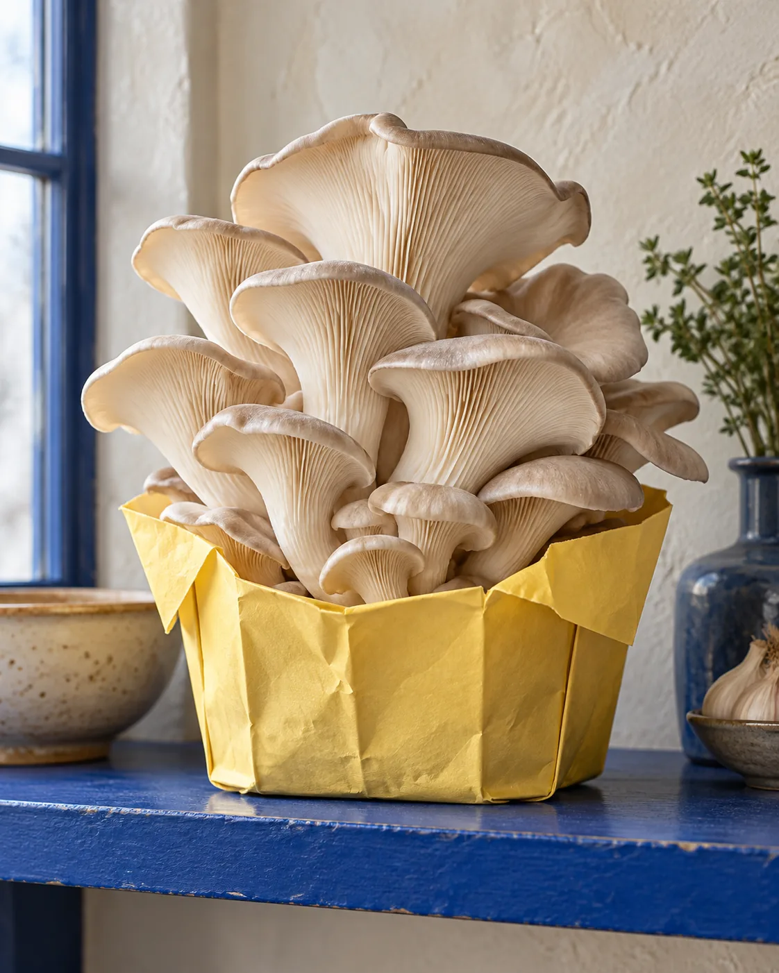 Oyster Mushroom Bouquet, made with GPT Image 2.5 Sunburst