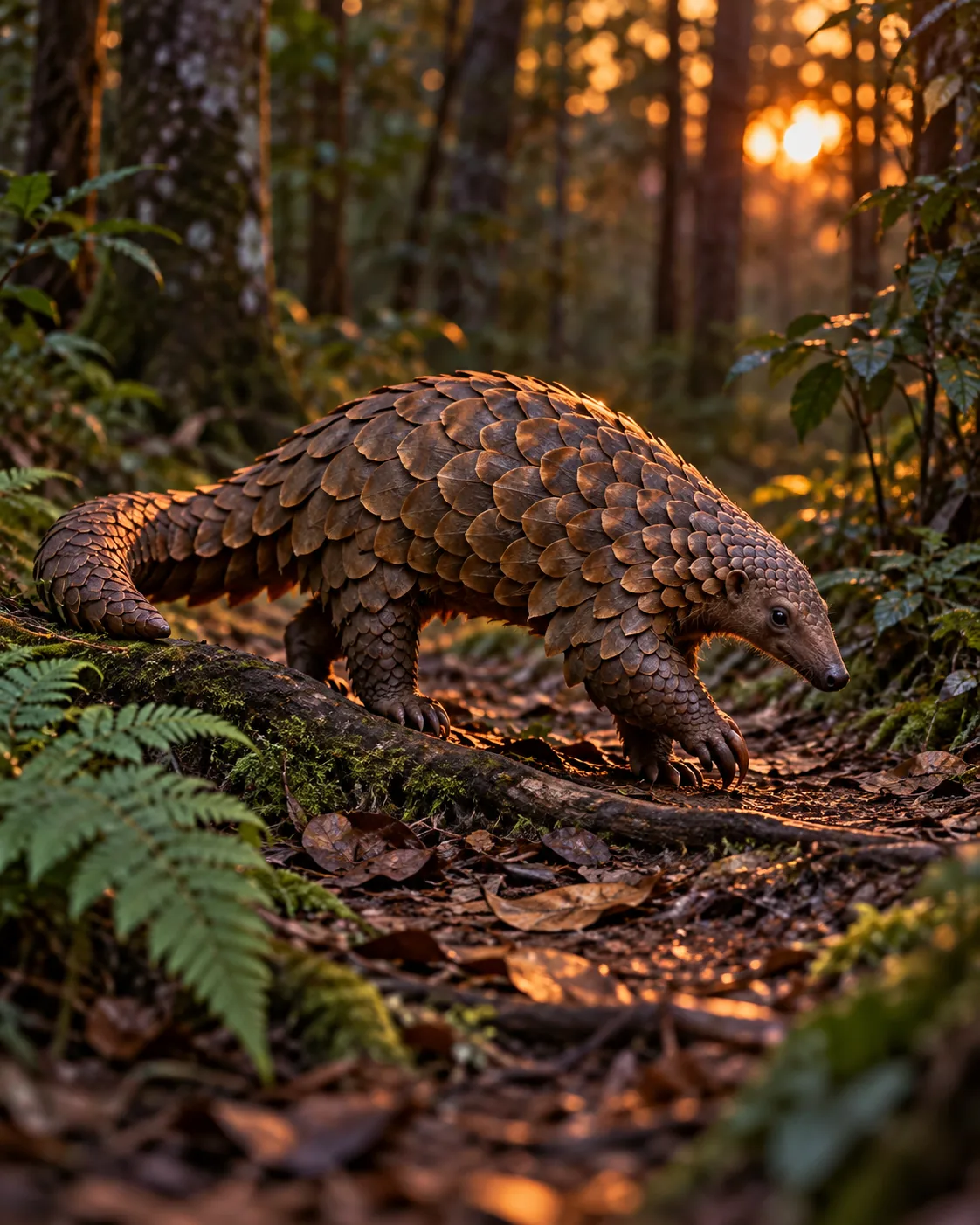 Pangolin Twilight Trail, made with GPT Image 2.5 Sunburst