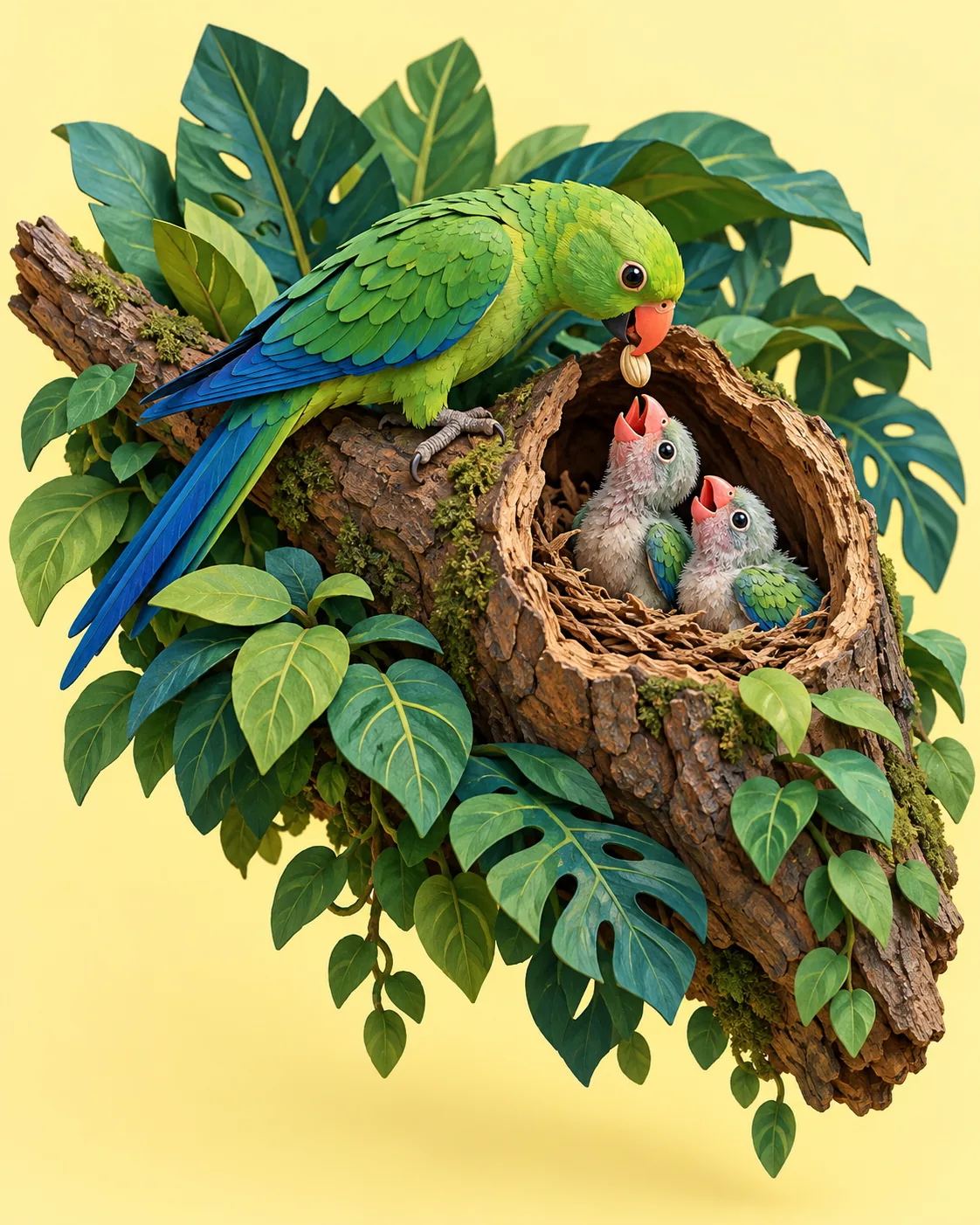 Parrot Nest Canopy, made with GPT Image 2.5 Sunburst