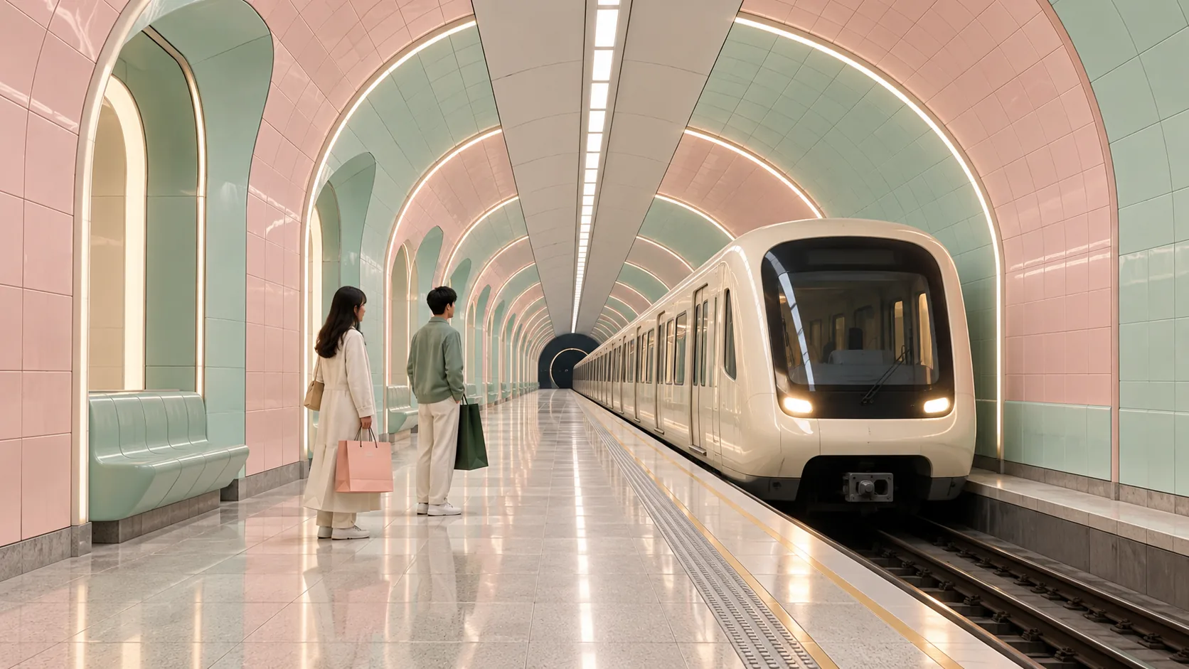 Pastel Subway Station, made with GPT Image 2.5 Sunburst
