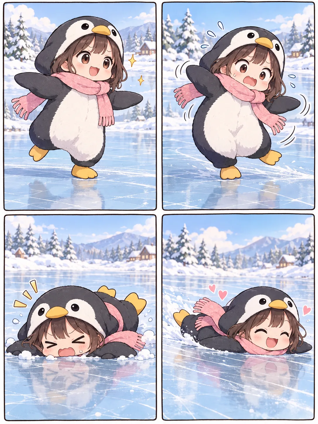 Penguin on Ice, made with GPT Image 2.5 Sunburst