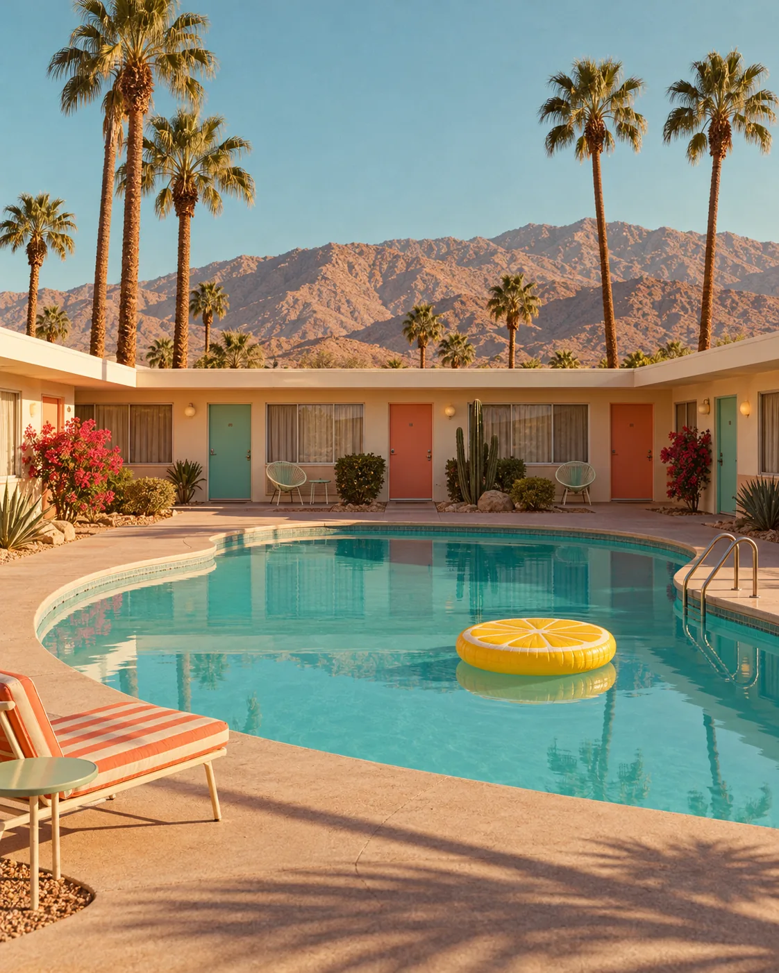 Poolside Motel, made with GPT Image 2.5 Sunburst