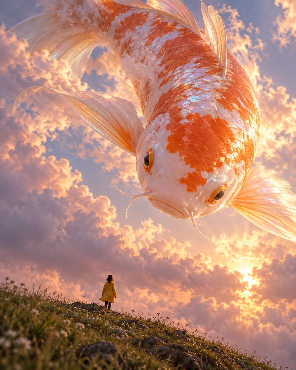 Sky Koi, made with GPT Image 2.5 Sunburst