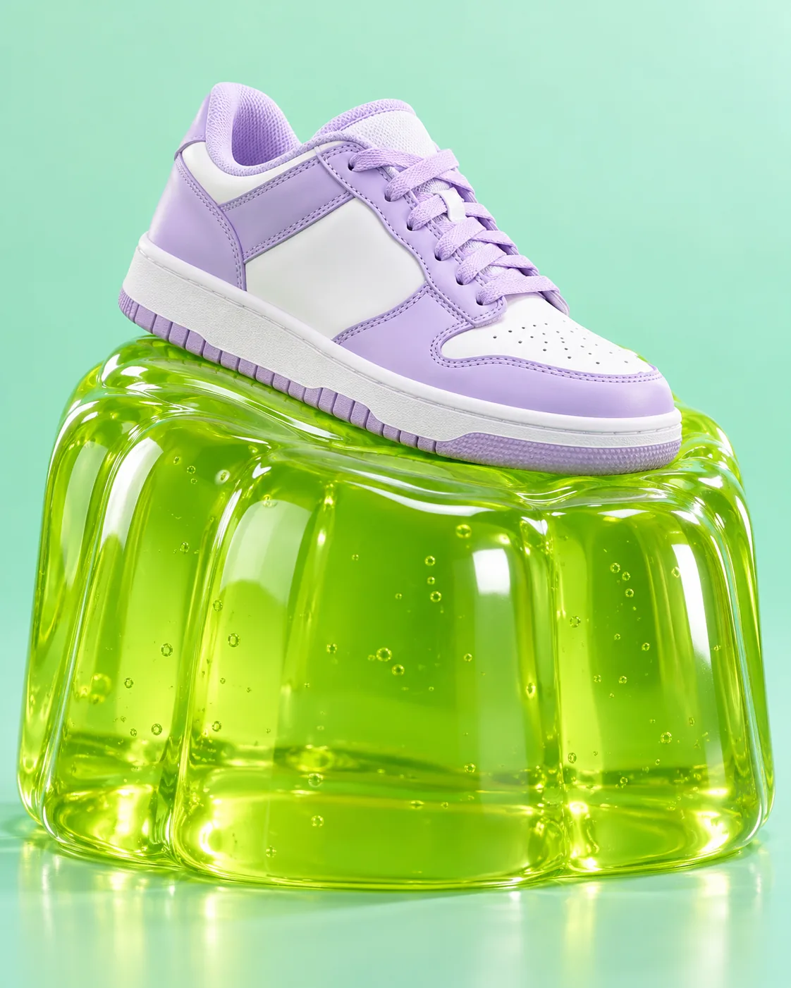 Sneaker on Jelly, made with GPT Image 2.5 Sunburst