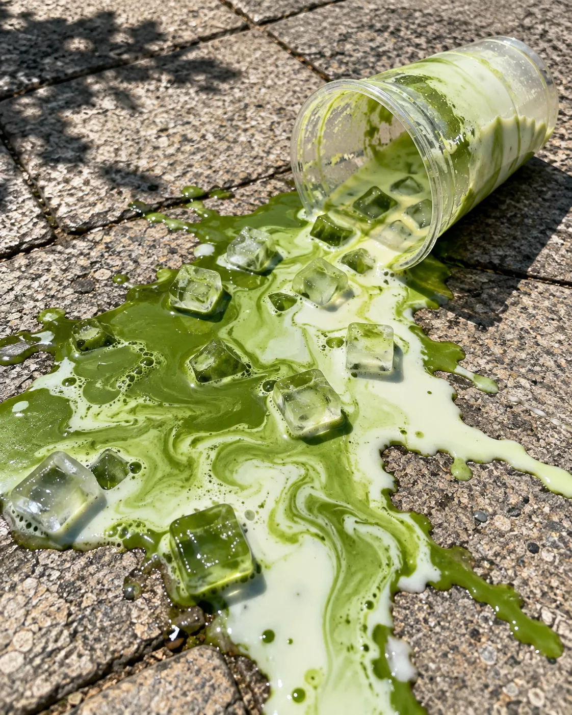 Spilled Matcha, made with GPT Image 2.5 Sunburst