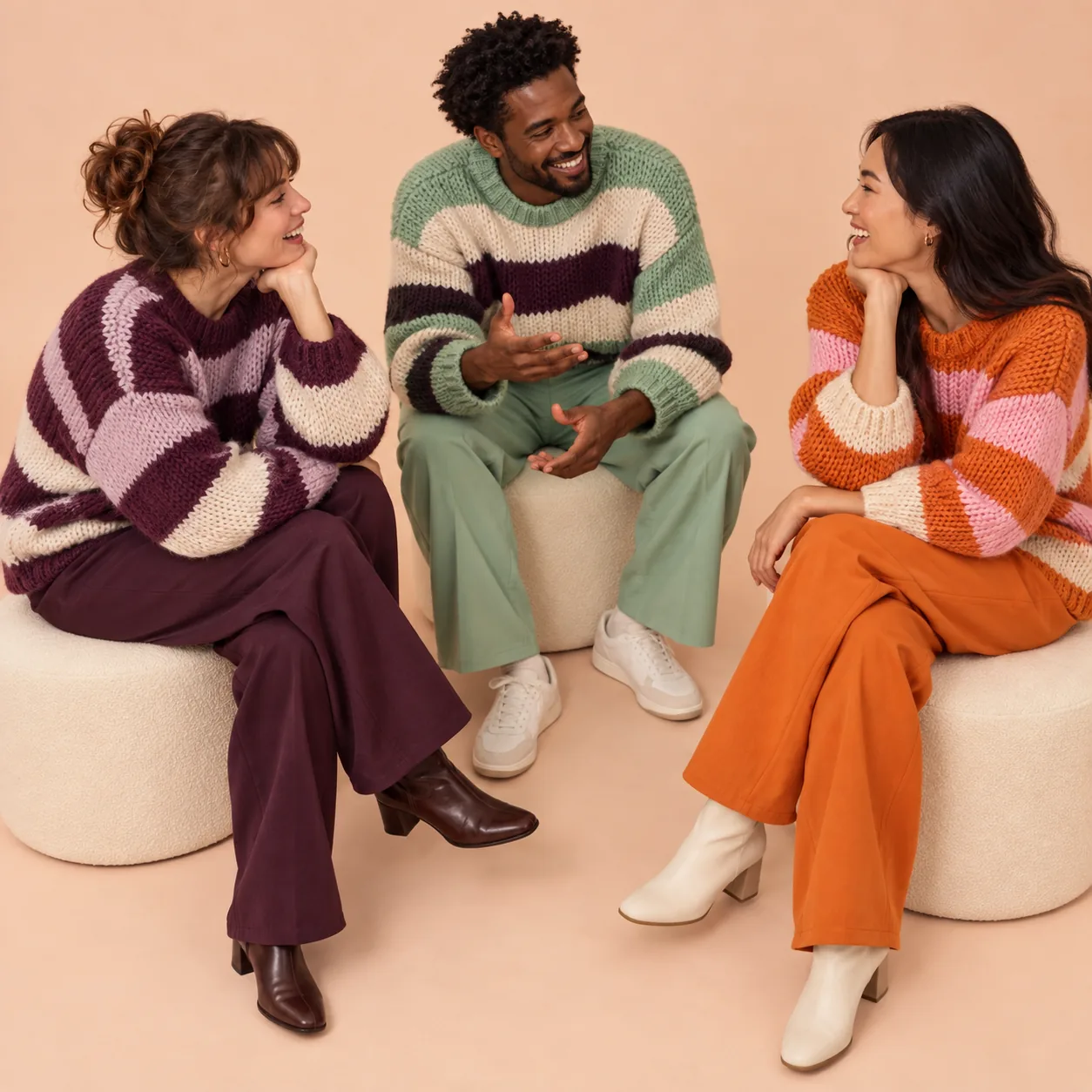 Three Knit Colors, made with GPT Image 2.5 Sunburst