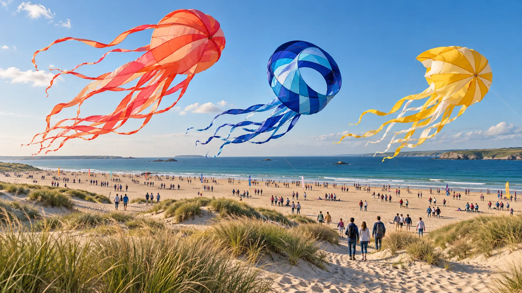 Summer Kite Dunes, made with GPT Image 2.5 Sunburst