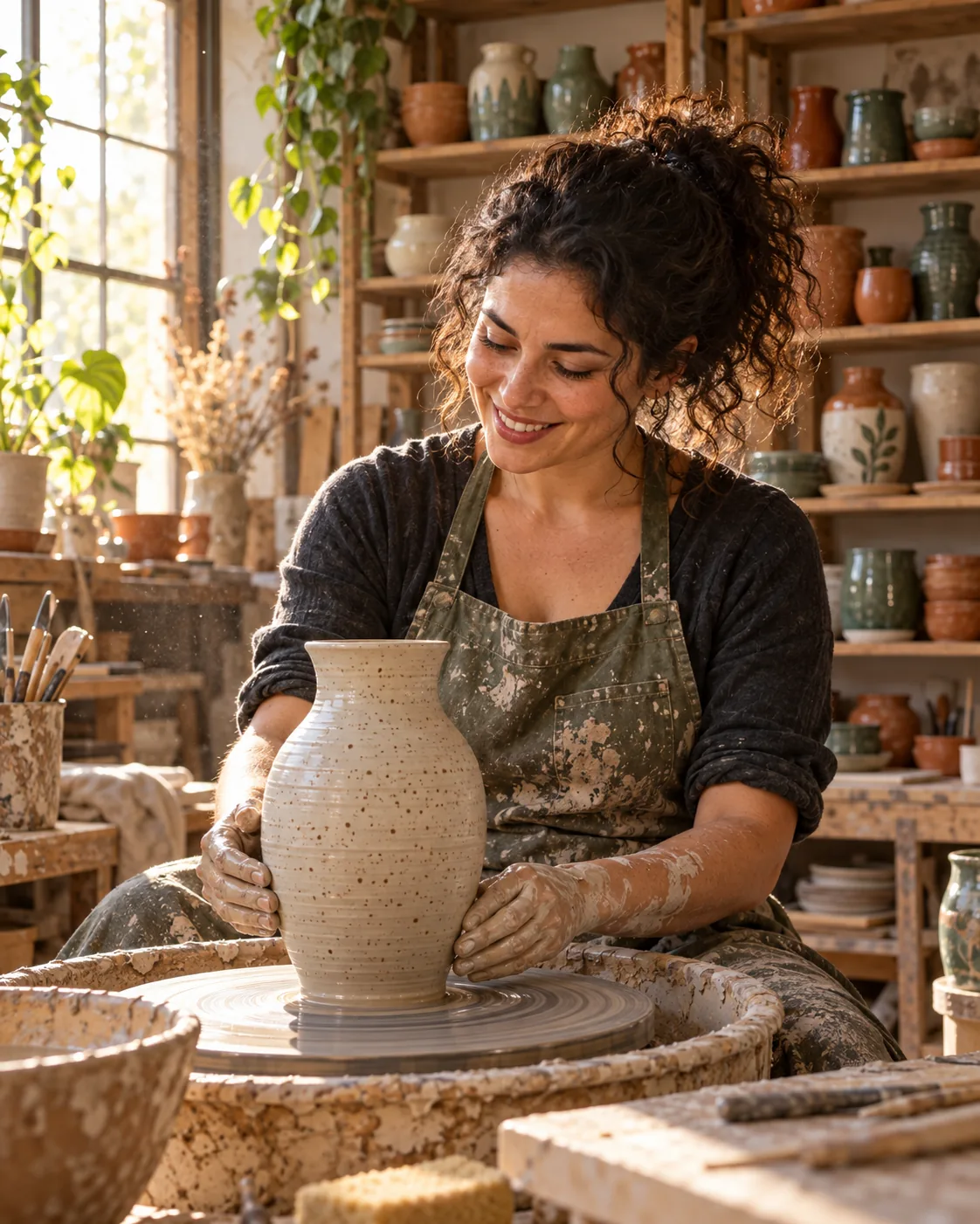 Sunlit Ceramics Studio, made with GPT Image 2.5 Sunburst