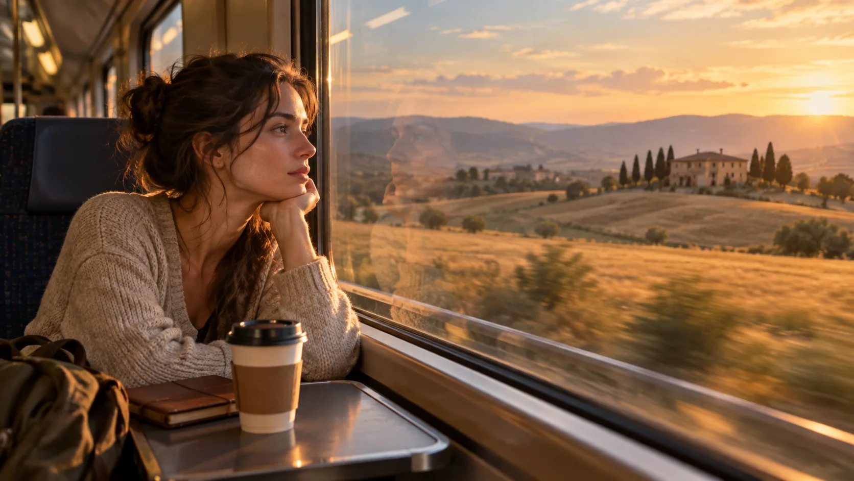 Train Window, made with GPT Image 2.5 Sunburst
