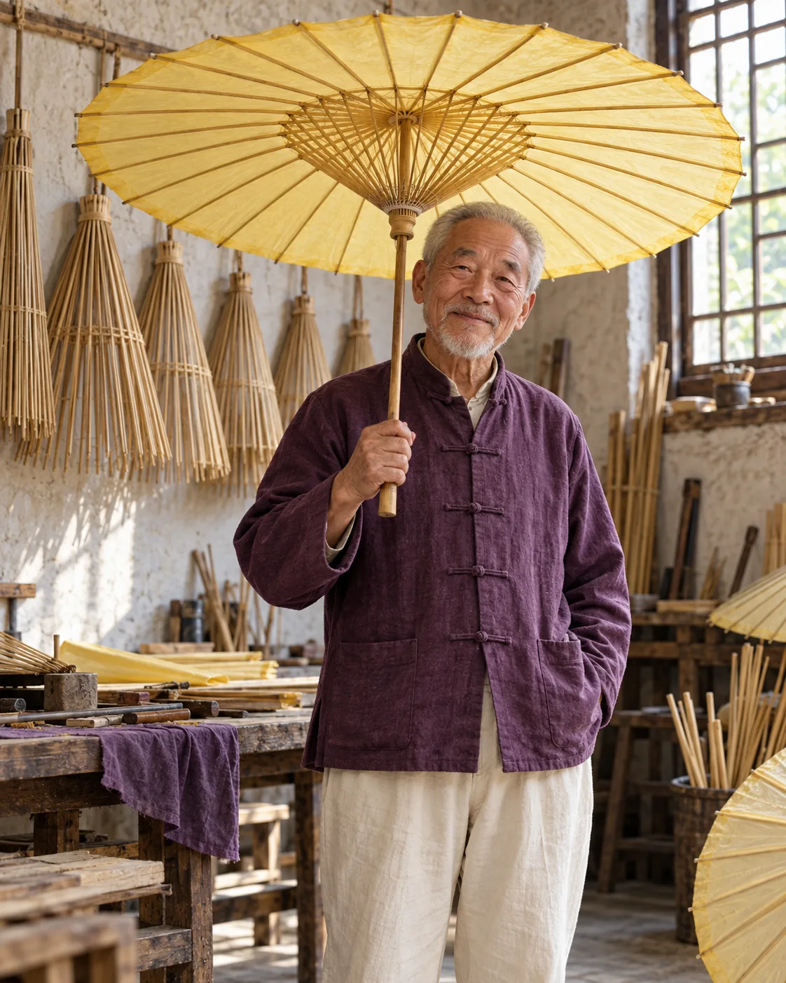 Umbrella Maker, made with GPT Image 2.5 Sunburst
