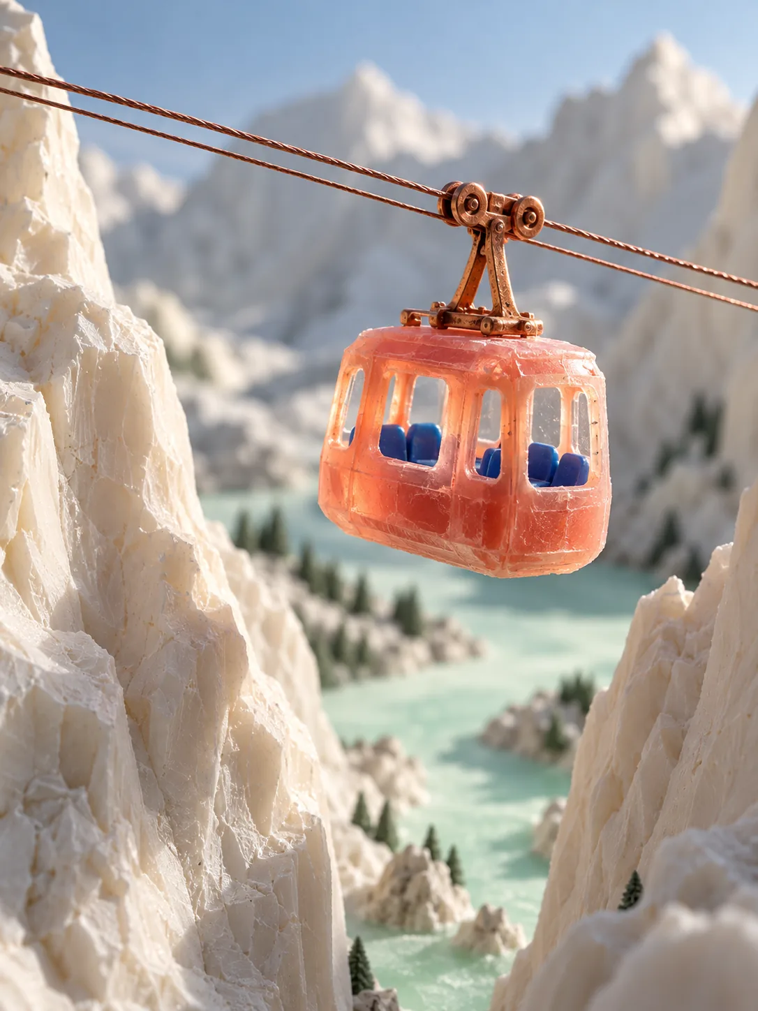 Wax Cablecar Valley, made with GPT Image 2.5 Sunburst