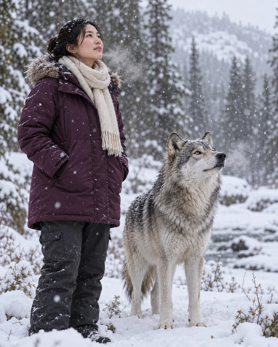 Wolf Winter Companion, made with GPT Image 2.5 Sunburst