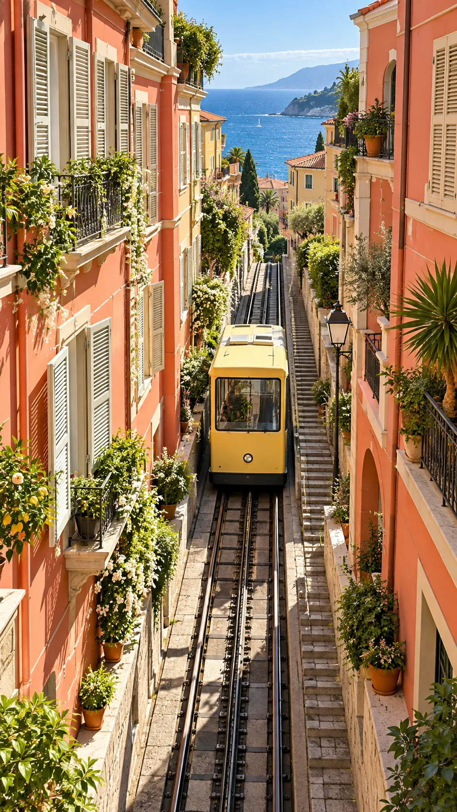Yellow Funicular Ascent, made with GPT Image 2.5 Sunburst