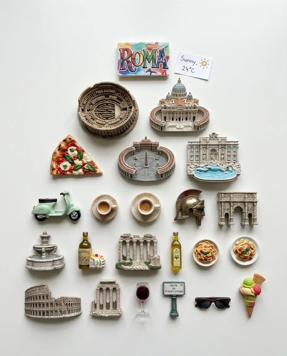 City Fridge Magnets, made with Nano Banana 2.1