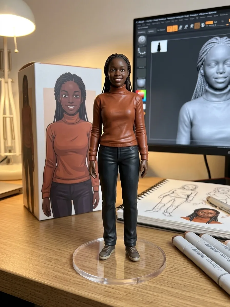 Collectible Figure on a Desk, made with Nano Banana 2.1