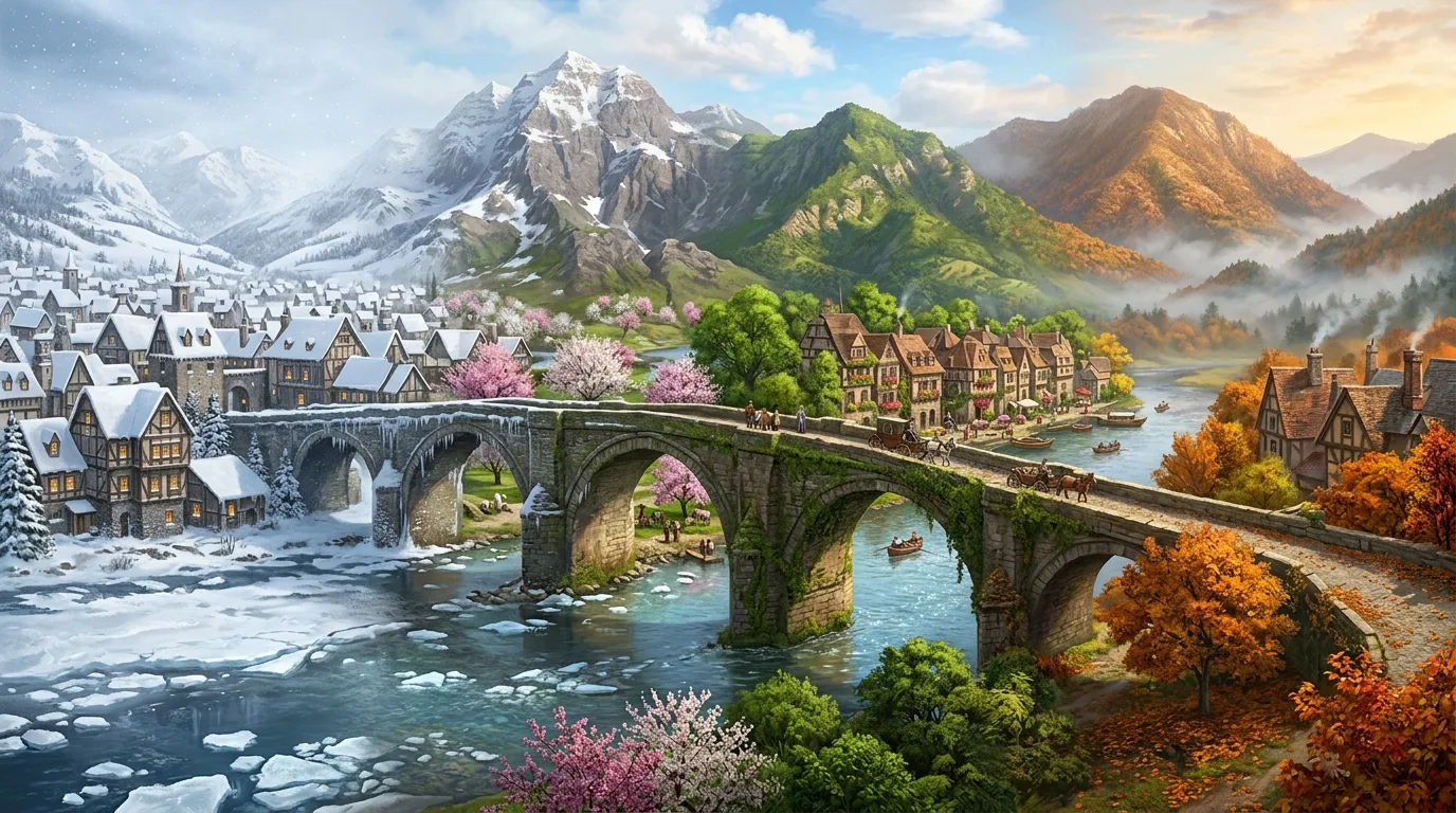 Four Seasons Panorama, made with Nano Banana 2.1