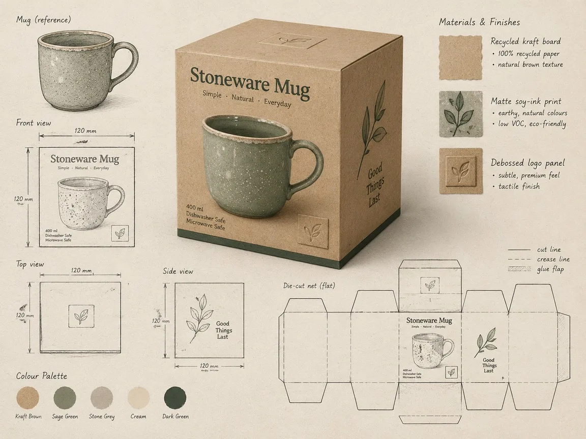 Packaging Design Sheet, made with GPT Image 2.5 Sunburst