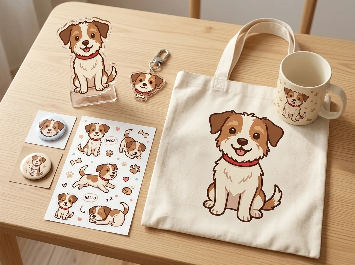 Pet Merch Set, made with Nano Banana 2.1